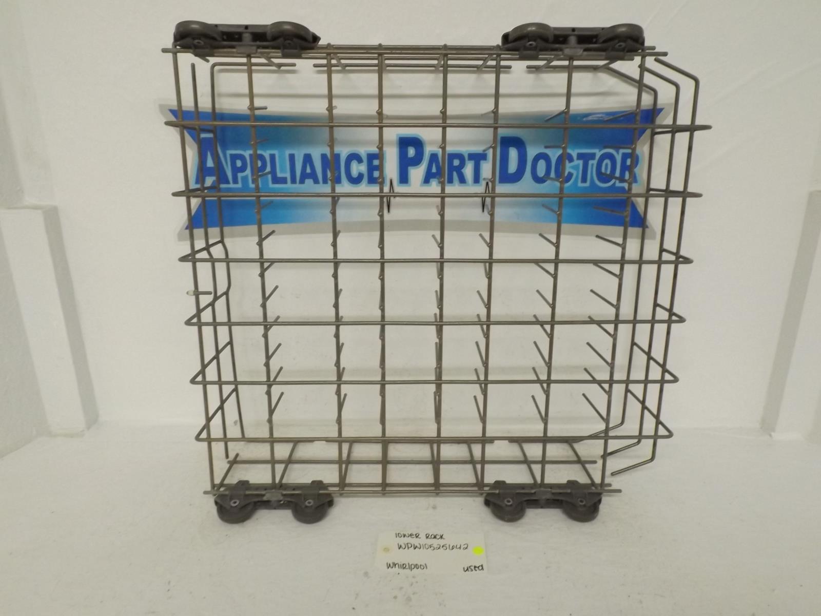 Whirlpool Dishwasher WPW10525642 Lower Rack Used Whirlpool Dishwasher WPW10525642 Lower Rack Used